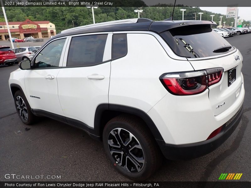 Bright White / Steel Gray 2023 Jeep Compass Limited 4x4