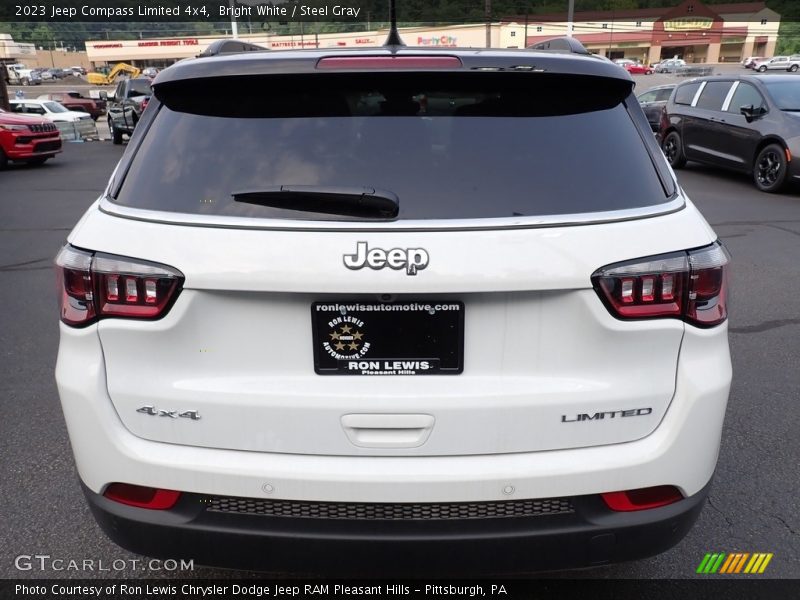 Bright White / Steel Gray 2023 Jeep Compass Limited 4x4