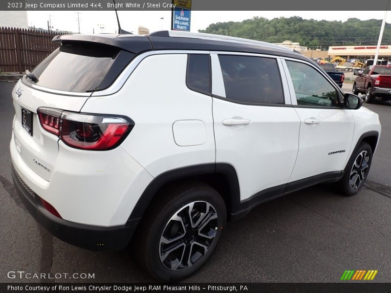 Bright White / Steel Gray 2023 Jeep Compass Limited 4x4