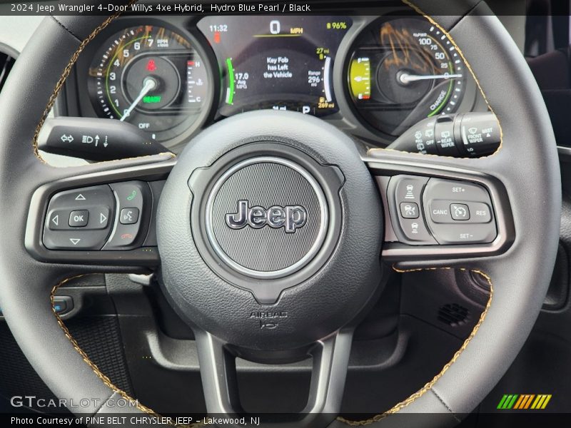 Hydro Blue Pearl / Black 2024 Jeep Wrangler 4-Door Willys 4xe Hybrid