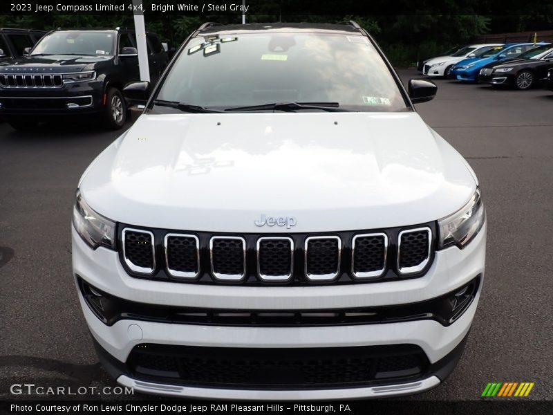 Bright White / Steel Gray 2023 Jeep Compass Limited 4x4