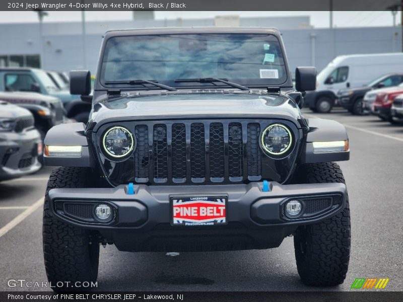 Black / Black 2024 Jeep Wrangler 4-Door Willys 4xe Hybrid