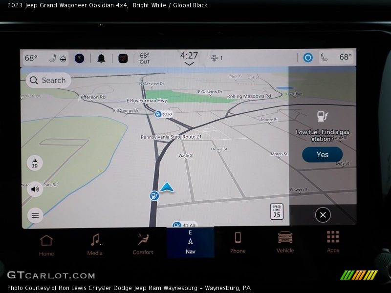 Navigation of 2023 Grand Wagoneer Obsidian 4x4