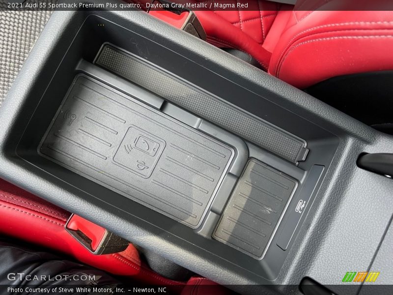 Daytona Gray Metallic / Magma Red 2021 Audi S5 Sportback Premium Plus quattro