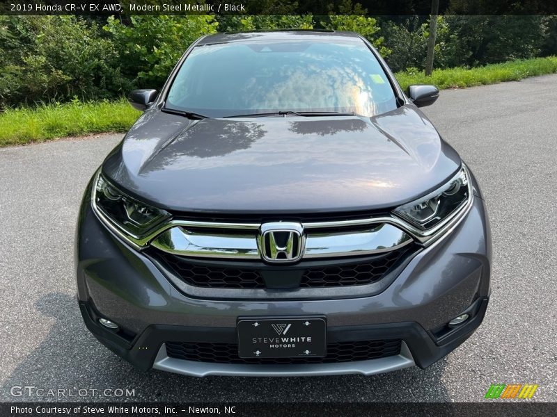 Modern Steel Metallic / Black 2019 Honda CR-V EX AWD