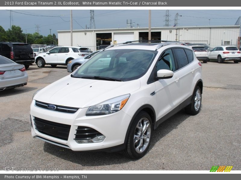 White Platinum Metallic Tri-Coat / Charcoal Black 2013 Ford Escape Titanium 2.0L EcoBoost