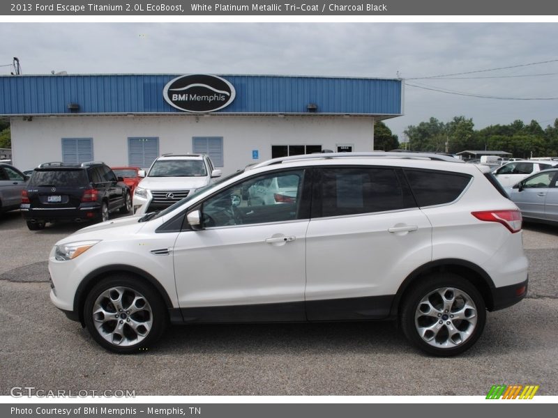White Platinum Metallic Tri-Coat / Charcoal Black 2013 Ford Escape Titanium 2.0L EcoBoost