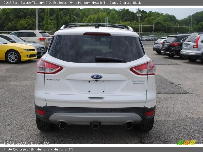 White Platinum Metallic Tri-Coat / Charcoal Black 2013 Ford Escape Titanium 2.0L EcoBoost