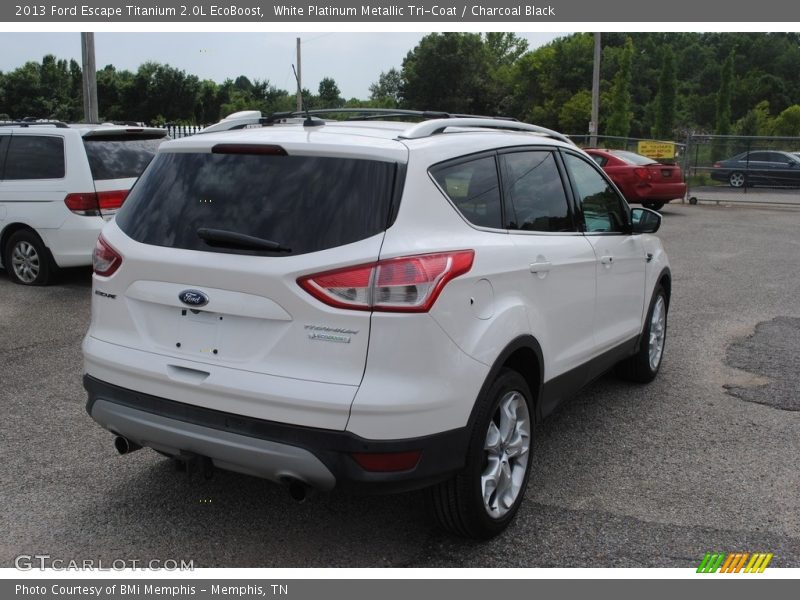 White Platinum Metallic Tri-Coat / Charcoal Black 2013 Ford Escape Titanium 2.0L EcoBoost