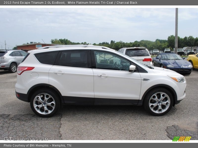 White Platinum Metallic Tri-Coat / Charcoal Black 2013 Ford Escape Titanium 2.0L EcoBoost