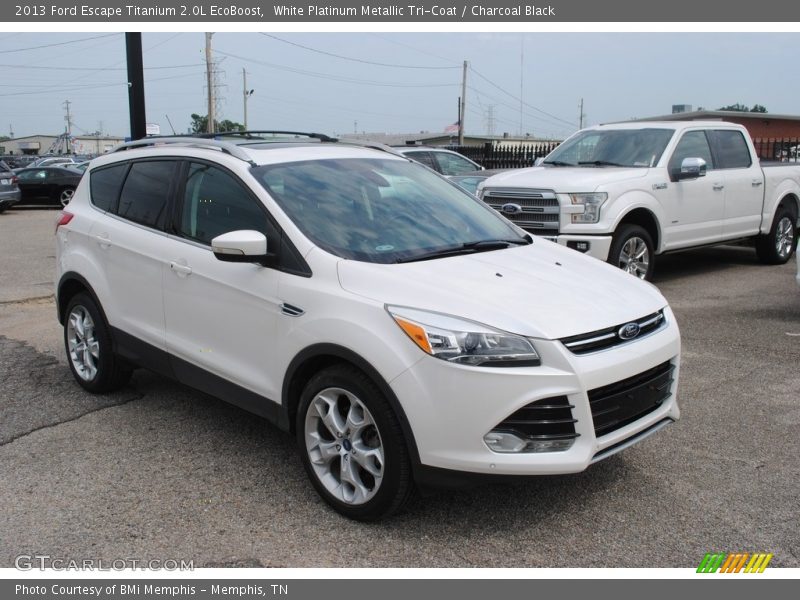 White Platinum Metallic Tri-Coat / Charcoal Black 2013 Ford Escape Titanium 2.0L EcoBoost