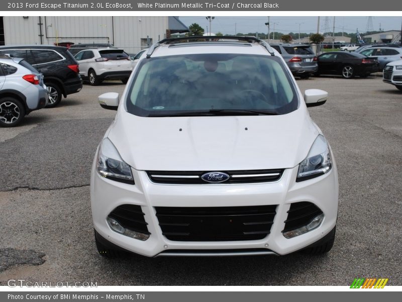 White Platinum Metallic Tri-Coat / Charcoal Black 2013 Ford Escape Titanium 2.0L EcoBoost