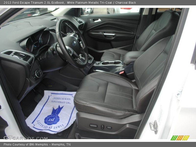 White Platinum Metallic Tri-Coat / Charcoal Black 2013 Ford Escape Titanium 2.0L EcoBoost