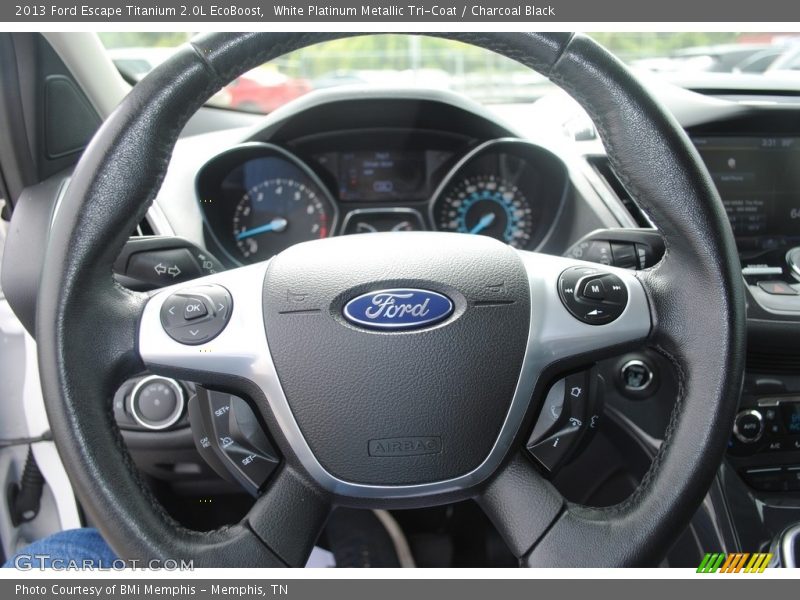 White Platinum Metallic Tri-Coat / Charcoal Black 2013 Ford Escape Titanium 2.0L EcoBoost