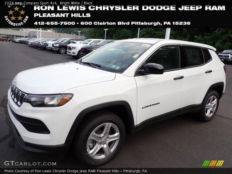 Bright White / Black 2023 Jeep Compass Sport 4x4