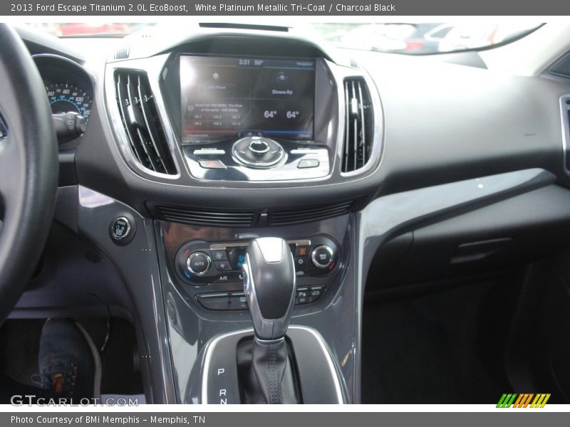 White Platinum Metallic Tri-Coat / Charcoal Black 2013 Ford Escape Titanium 2.0L EcoBoost