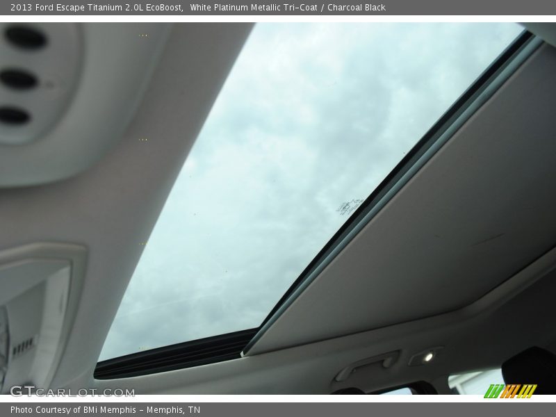 White Platinum Metallic Tri-Coat / Charcoal Black 2013 Ford Escape Titanium 2.0L EcoBoost