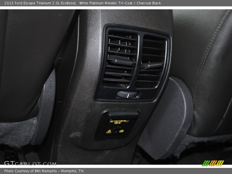 White Platinum Metallic Tri-Coat / Charcoal Black 2013 Ford Escape Titanium 2.0L EcoBoost