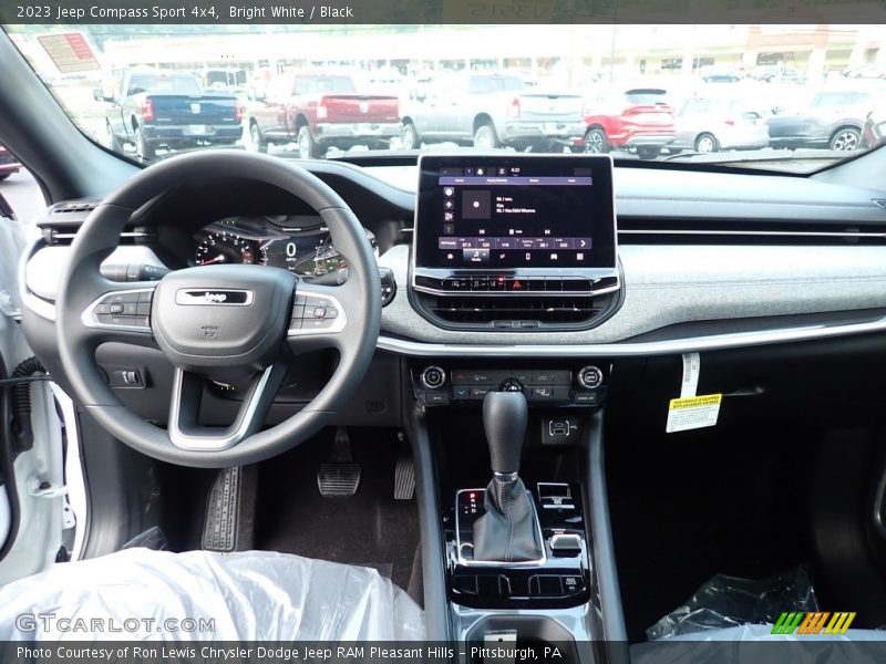 Bright White / Black 2023 Jeep Compass Sport 4x4