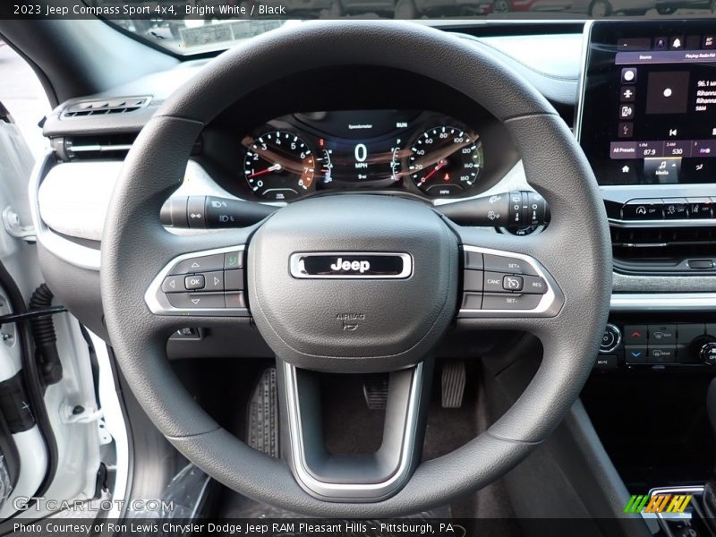 Bright White / Black 2023 Jeep Compass Sport 4x4
