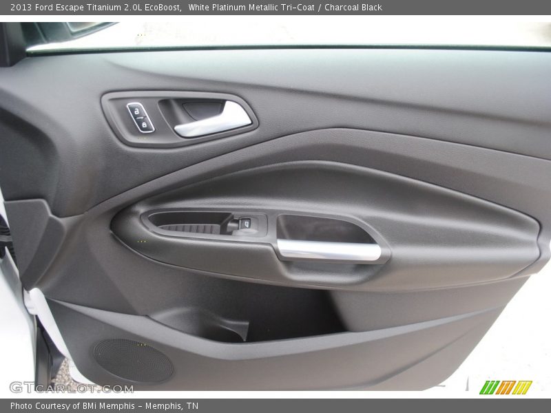 White Platinum Metallic Tri-Coat / Charcoal Black 2013 Ford Escape Titanium 2.0L EcoBoost