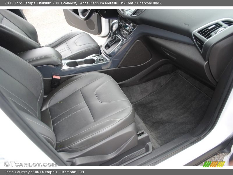 White Platinum Metallic Tri-Coat / Charcoal Black 2013 Ford Escape Titanium 2.0L EcoBoost