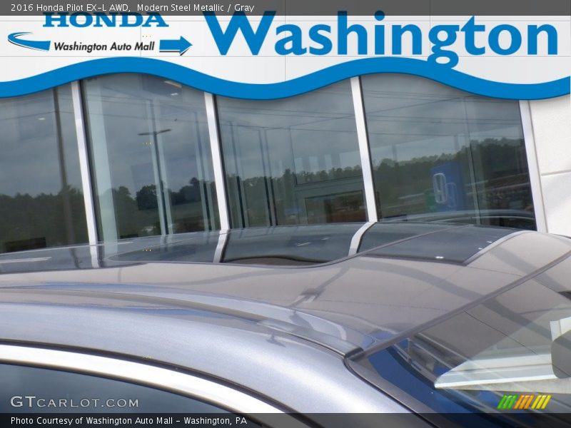 Modern Steel Metallic / Gray 2016 Honda Pilot EX-L AWD