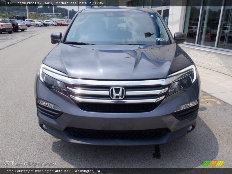 Modern Steel Metallic / Gray 2016 Honda Pilot EX-L AWD