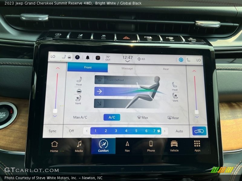 Controls of 2023 Grand Cherokee Summit Reserve 4WD