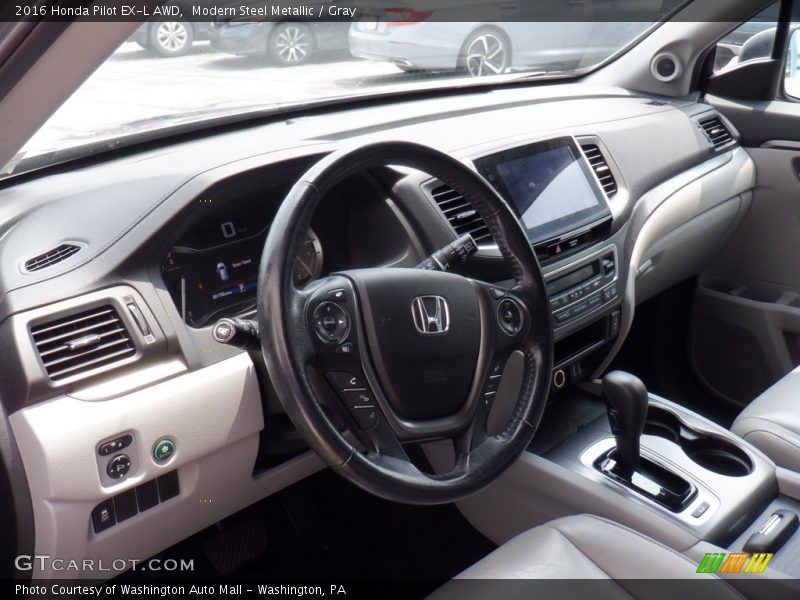 Modern Steel Metallic / Gray 2016 Honda Pilot EX-L AWD