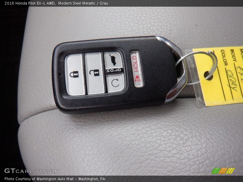 Modern Steel Metallic / Gray 2016 Honda Pilot EX-L AWD