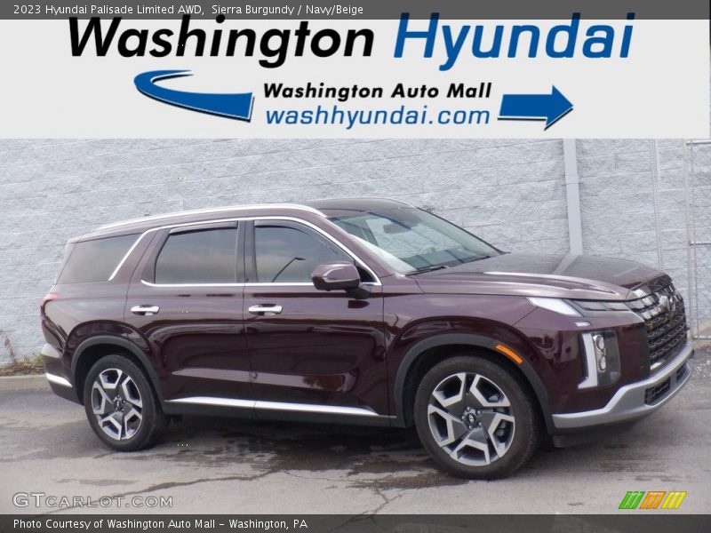 Sierra Burgundy / Navy/Beige 2023 Hyundai Palisade Limited AWD
