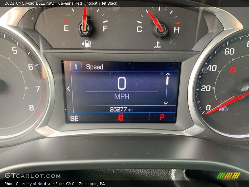 Cayenne Red Tintcoat / Jet Black 2022 GMC Acadia SLE AWD