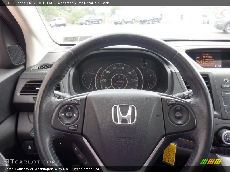Alabaster Silver Metallic / Black 2012 Honda CR-V EX-L 4WD