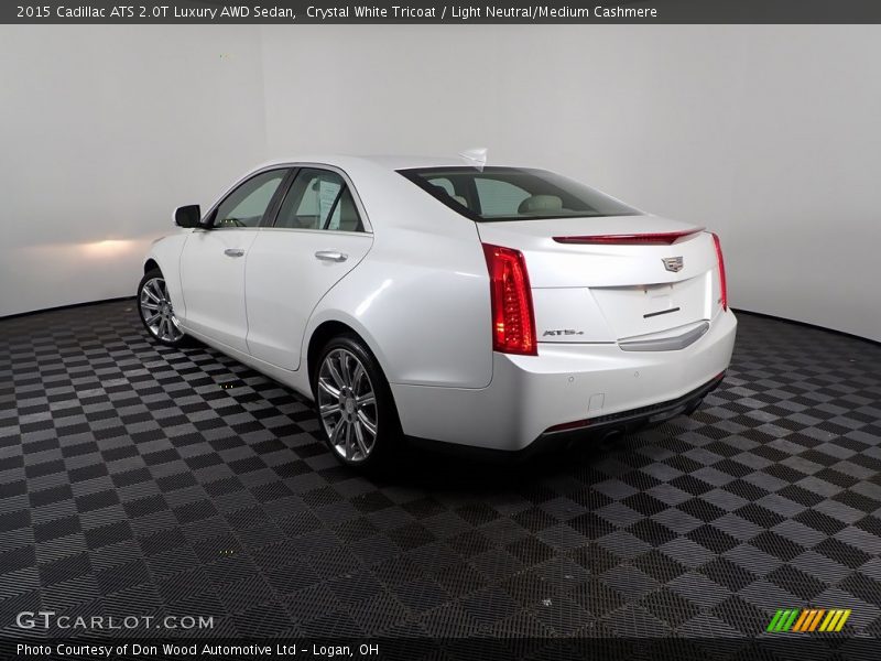 Crystal White Tricoat / Light Neutral/Medium Cashmere 2015 Cadillac ATS 2.0T Luxury AWD Sedan