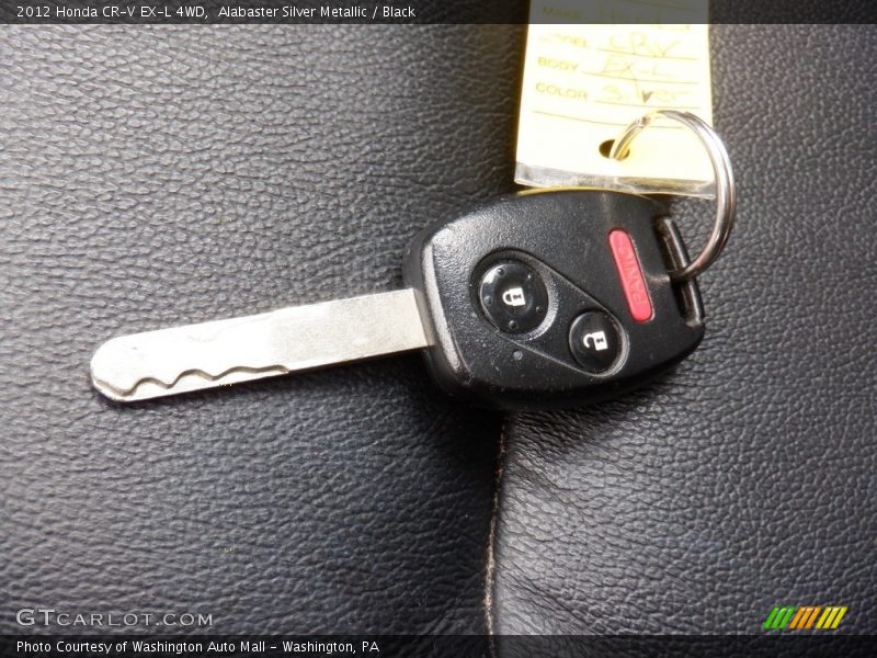 Alabaster Silver Metallic / Black 2012 Honda CR-V EX-L 4WD