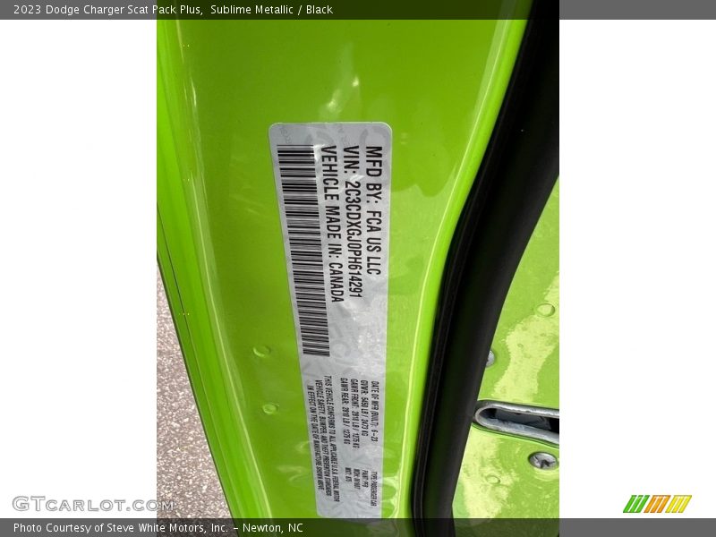 Sublime Metallic / Black 2023 Dodge Charger Scat Pack Plus