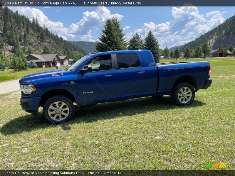  2019 3500 Big Horn Mega Cab 4x4 Blue Streak Pearl