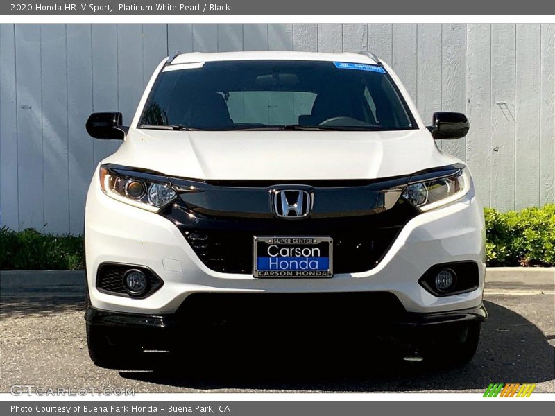 Platinum White Pearl / Black 2020 Honda HR-V Sport