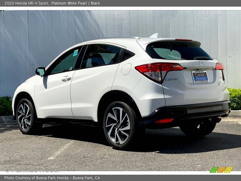 Platinum White Pearl / Black 2020 Honda HR-V Sport