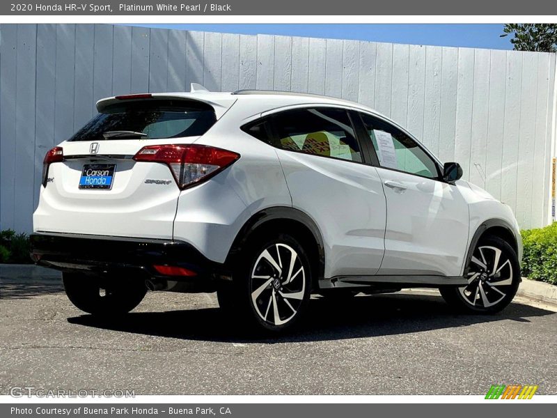 Platinum White Pearl / Black 2020 Honda HR-V Sport