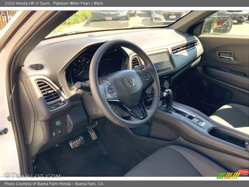 Platinum White Pearl / Black 2020 Honda HR-V Sport