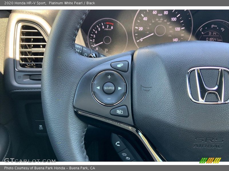Platinum White Pearl / Black 2020 Honda HR-V Sport