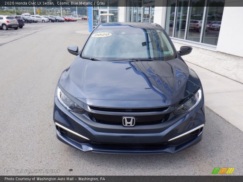 Cosmic Blue Metallic / Gray 2020 Honda Civic LX Sedan