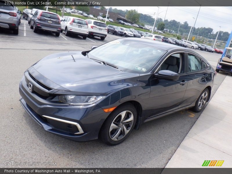 Cosmic Blue Metallic / Gray 2020 Honda Civic LX Sedan