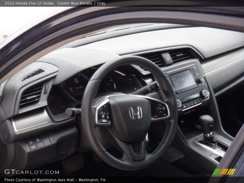 Cosmic Blue Metallic / Gray 2020 Honda Civic LX Sedan