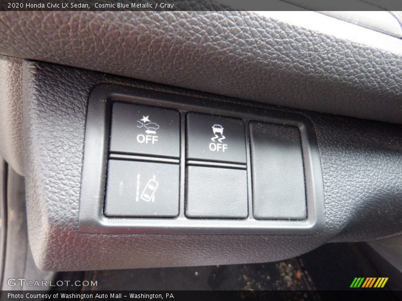 Cosmic Blue Metallic / Gray 2020 Honda Civic LX Sedan