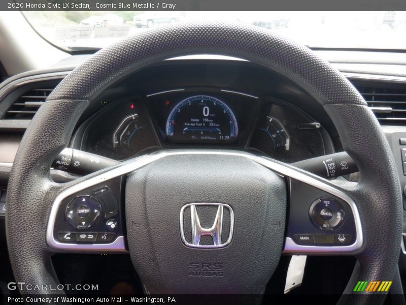 Cosmic Blue Metallic / Gray 2020 Honda Civic LX Sedan