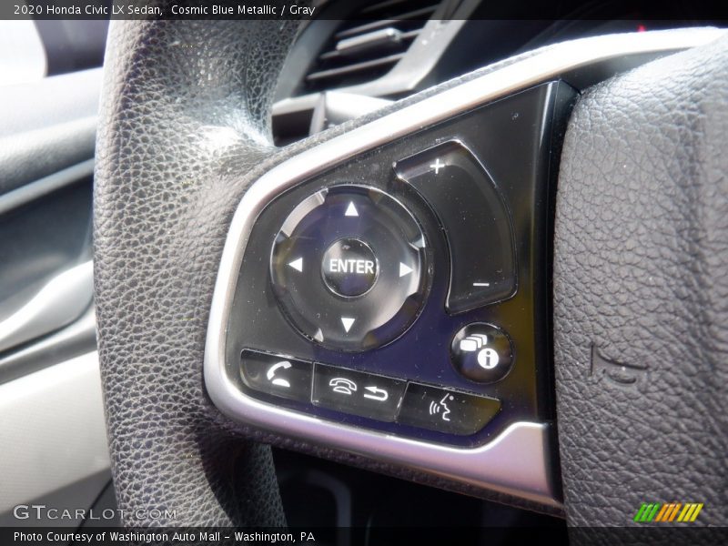 Cosmic Blue Metallic / Gray 2020 Honda Civic LX Sedan