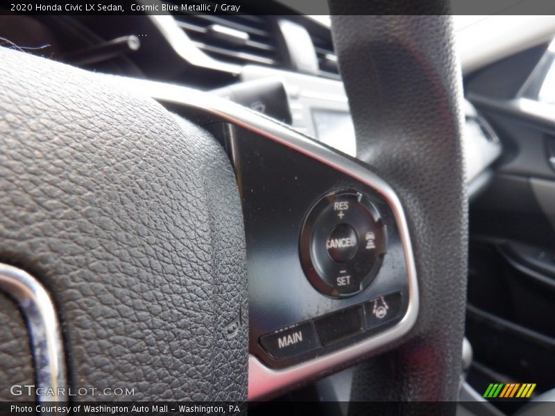 Cosmic Blue Metallic / Gray 2020 Honda Civic LX Sedan